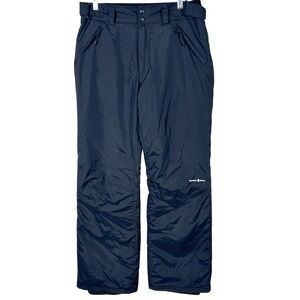 Outdoor Gear Black Insulated Ski Snow Pants Medium Waterproof Windproof